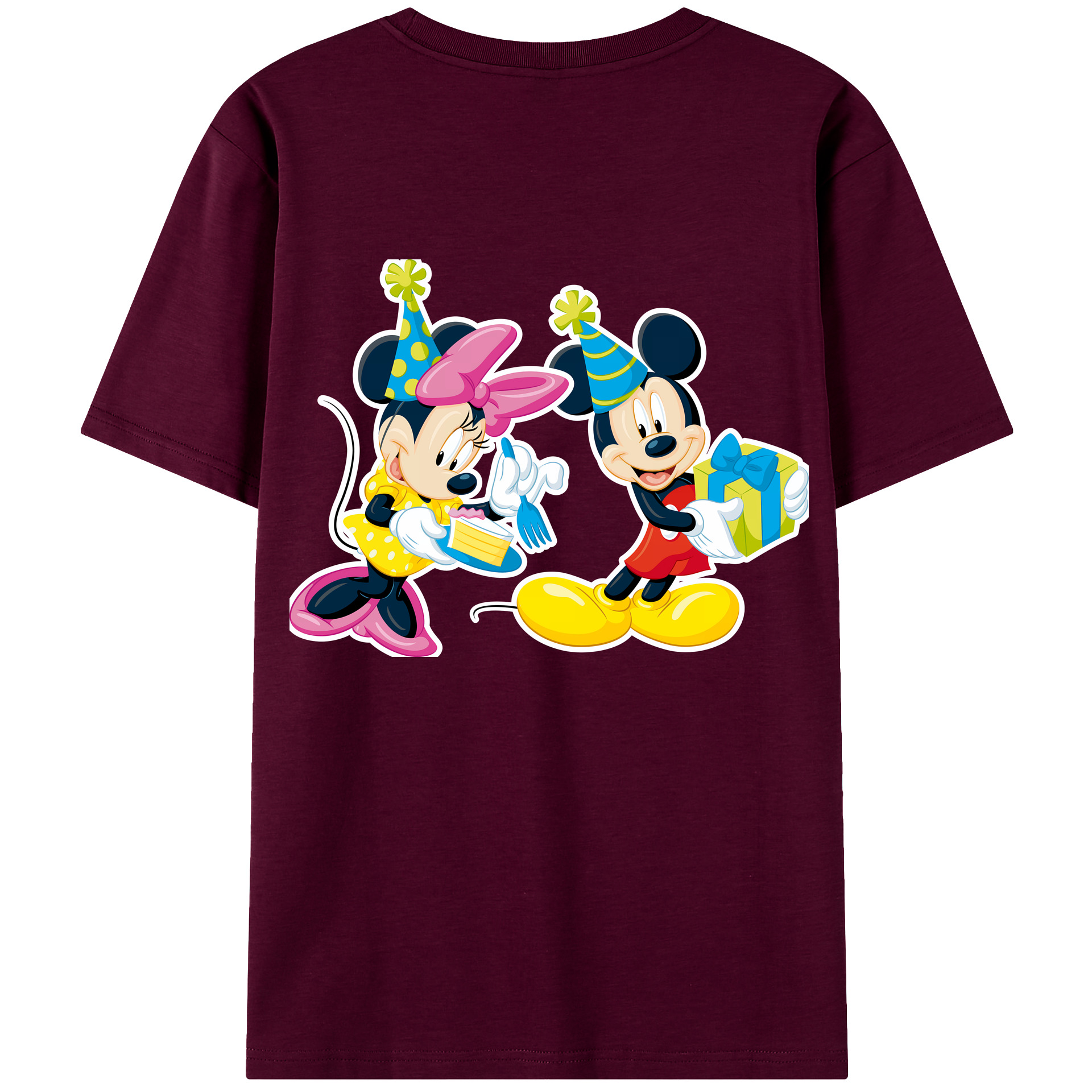 （画像用） ミッキーマウス Mickey Mouse レディース半袖Tシャツ(バックプリント)